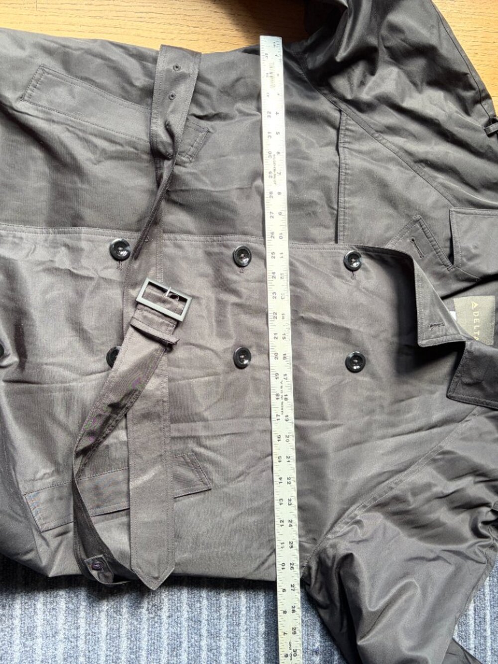 Delta Airlines Trench coat oeko tex standard 100 Size XL Tall Men's NWT - Picture 5 of 11